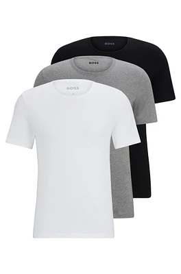 Three-pack of logo-embroidered T-shirts cotton