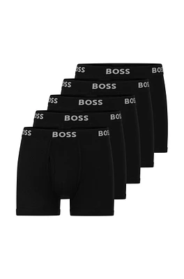 Five-pack of boxer briefs with logo waistbands