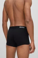 Five-pack of ribbed-cotton trunks with logo waistbands