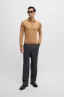 Slim-fit sweater wool with polo collar