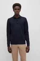 Slim-fit sweater merino wool with polo collar