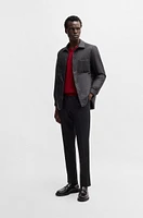 Wool regular-fit sweater with embroidered logo