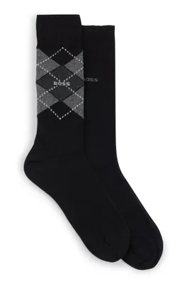 Two-pack of regular-length socks in a cotton blend