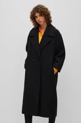 Relaxed-fit formal coat a wool blend