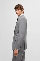 BOSS - Slim-fit suit performance wool serge Grey