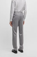 BOSS - Slim-fit suit performance wool serge Grey