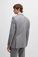 BOSS - Slim-fit suit performance wool serge Grey