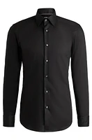 Slim-fit shirt easy-iron cotton poplin