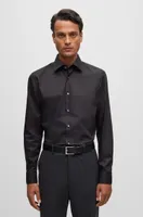 Slim-fit shirt easy-iron cotton poplin