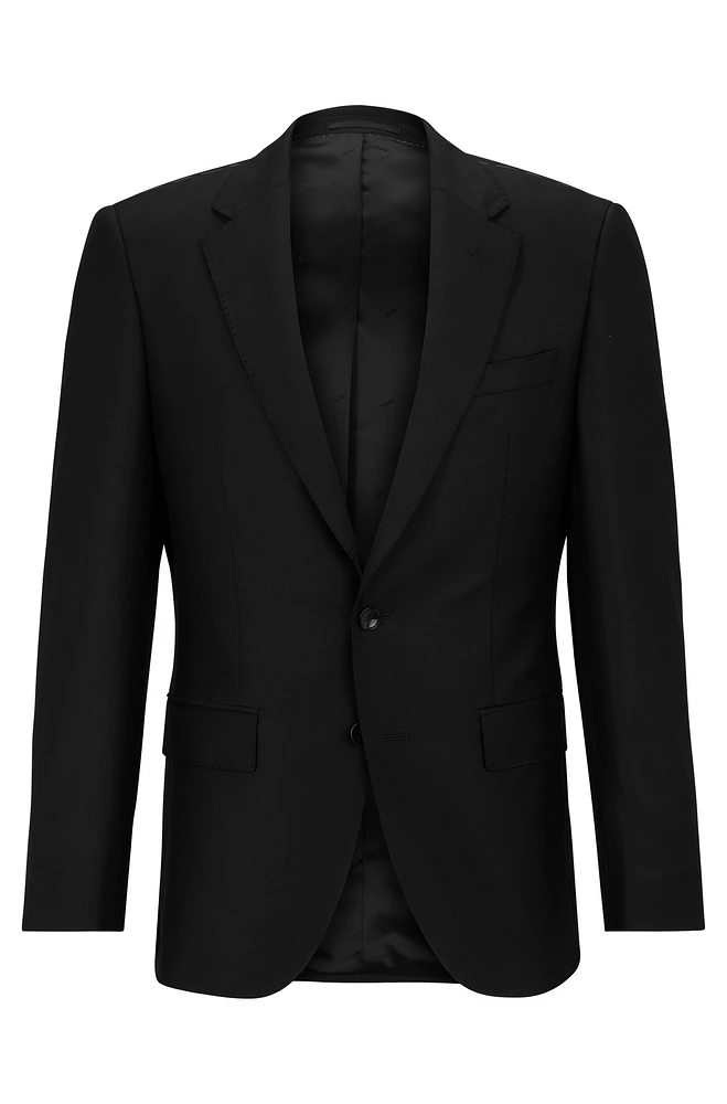 Single-breasted jacket stretch wool