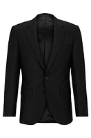 Single-breasted jacket stretch wool