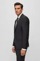 Single-breasted jacket stretch wool