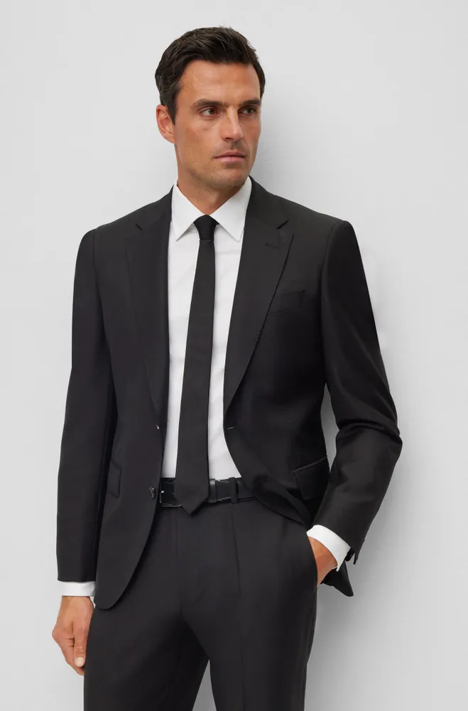 Single-breasted jacket stretch wool