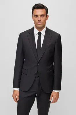 Single-breasted jacket stretch wool