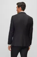 Single-breasted jacket stretch wool