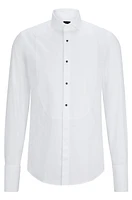 Slim-fit dress shirt easy-iron stretch-cotton poplin