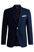 Slim-fit jacket patterned wool