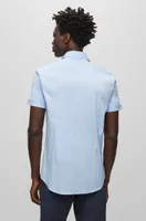 Slim-fit shirt easy-iron stretch poplin