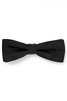 BOSS - Italian-made bow tie in silk jacquard - Black