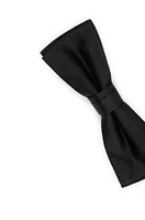 BOSS - Italian-made bow tie in silk jacquard - Black