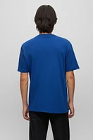 Camiseta regular fit en algodón Pima con logo contraste