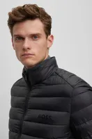 Water-repellent padded jacket with tonal logo