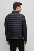 Water-repellent padded jacket with tonal logo