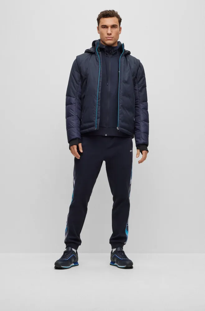 HUGO - Water-repellent down jacket with detachable hood