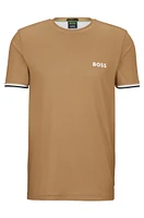 Camiseta de cuello redondo BOSS x Matteo Berrettini con logos y rayas la marca