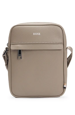 Reporter bag with signature stripe and logo detail