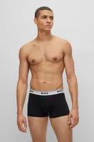 Three-pack of stretch-cotton trunks with logo