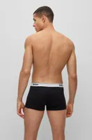 Three-pack of stretch-cotton trunks with logo