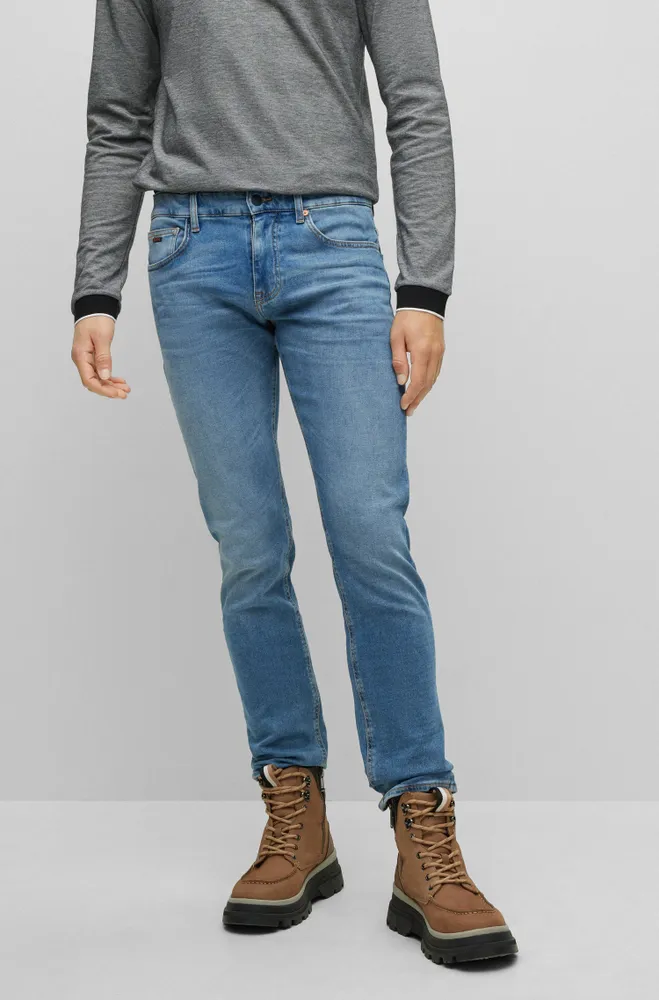 Slim Comfort Jeans In Mid Blue