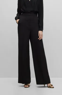 Regular-fit trousers with flared leg