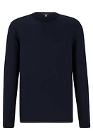 Cotton-silk long-sleeved T-shirt with bubble structure