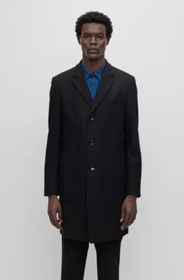 Slim-fit coat a virgin-wool blend