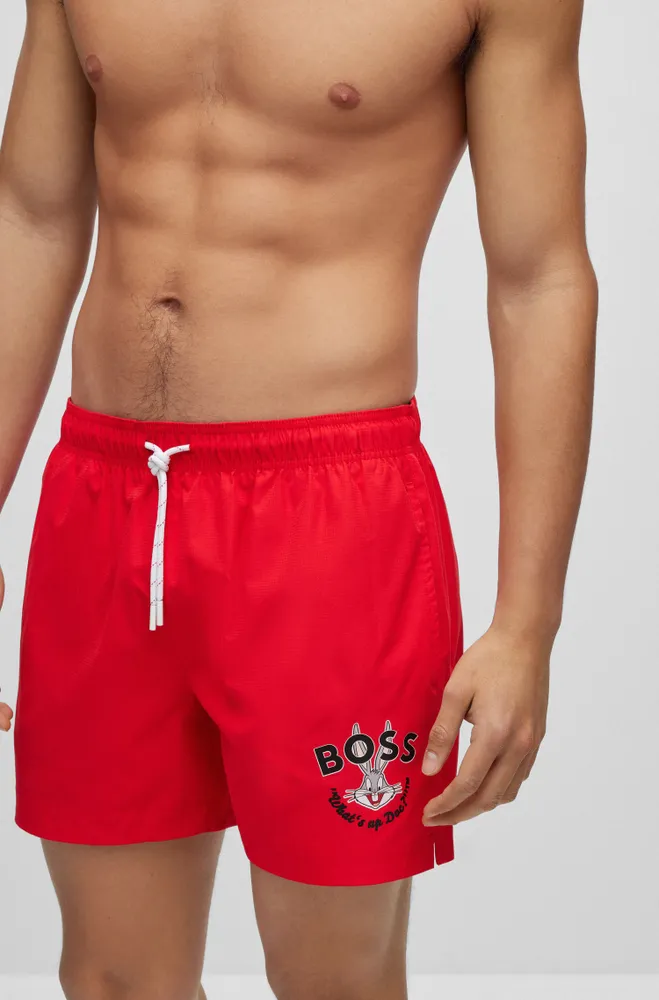 BOSS - BOSS x NFL quick-dry swim shorts with collaborative branding