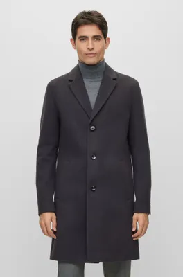 Wool-blend coat with full lining
