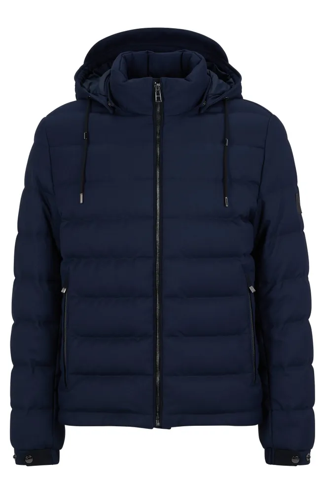 BOSS - Hooded parka jacket in a regular fit