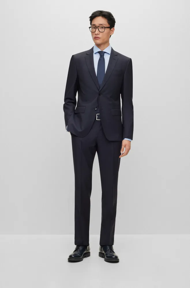 Slim-fit two-piece suit wool