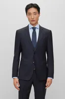 Slim-fit two-piece suit wool