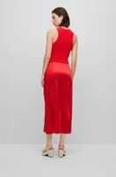 Slim-fit sleeveless dress tonal fabrics
