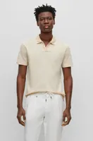 Multi-toned jacquard polo shirt mercerized cotton