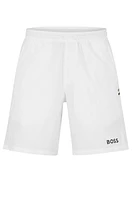 BOSS x Matteo Berrettini performance-stretch shorts with logo detail and mesh accents