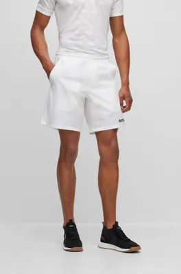 BOSS x Matteo Berrettini performance-stretch shorts with logo detail and mesh accents
