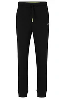 Cotton-blend tracksuit bottoms with embroidered logos