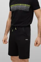 Cotton-blend regular-fit shorts with embroidered logos