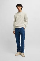 Relaxed-fit cotton-terry sweatshirt with rubber-print logo