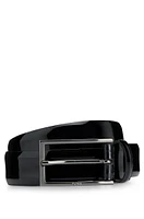 Pin-buckle belt Italian patent leather