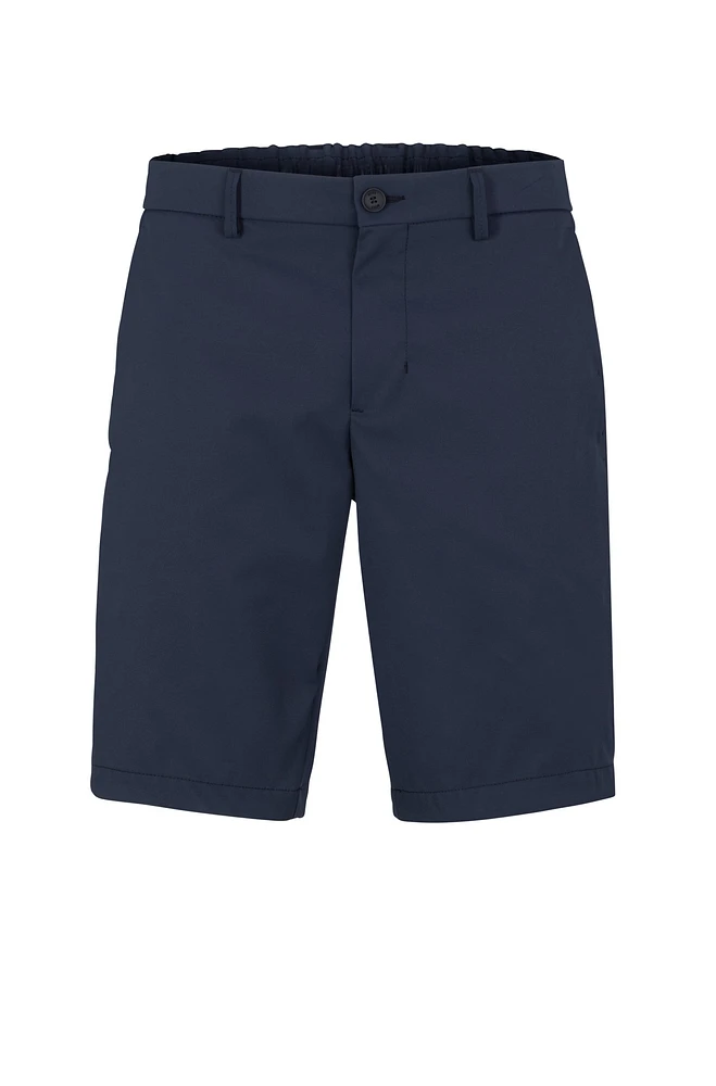 Shorts slim fit de sarga repelente al agua